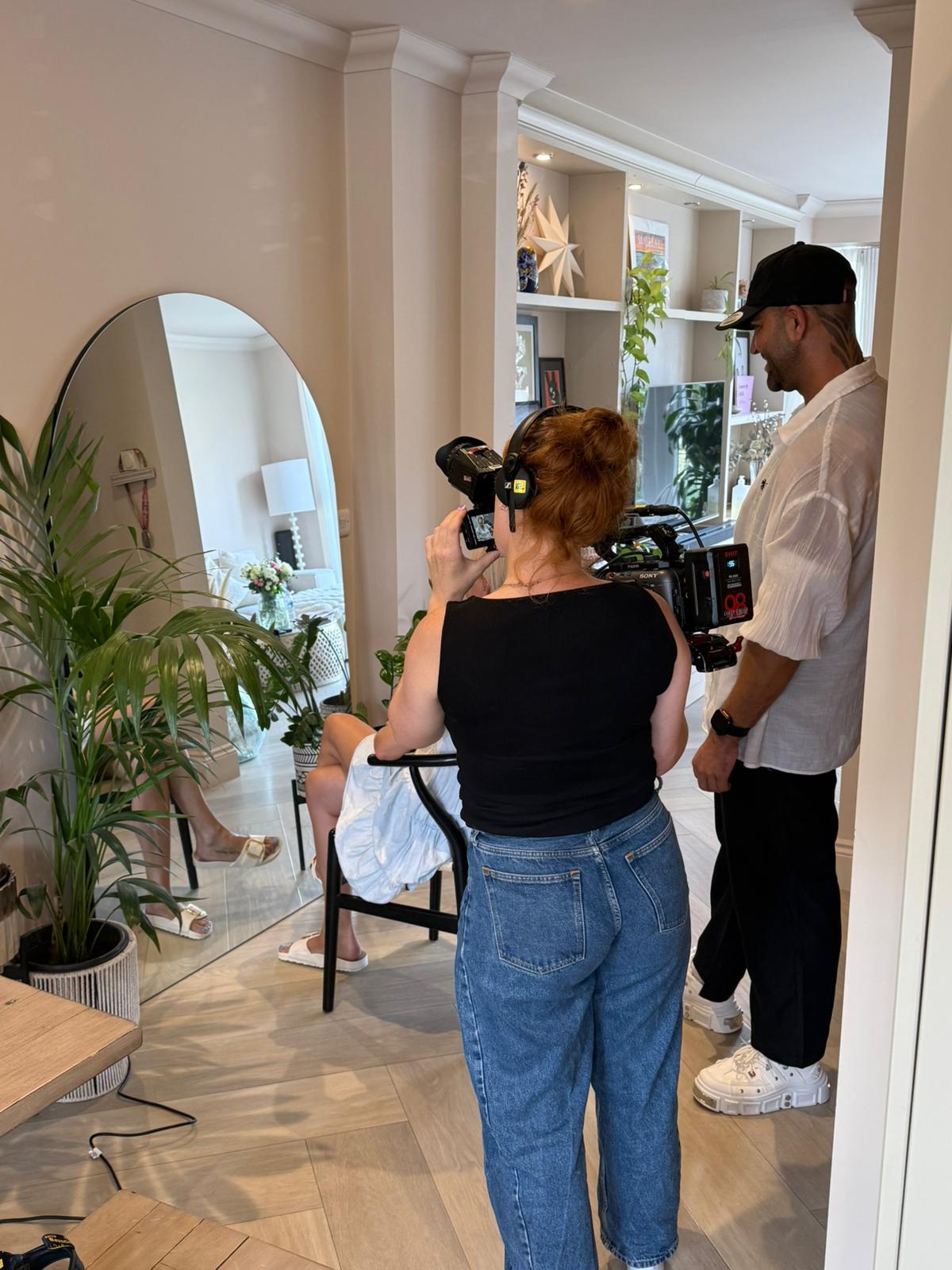 Professional haircut and styling